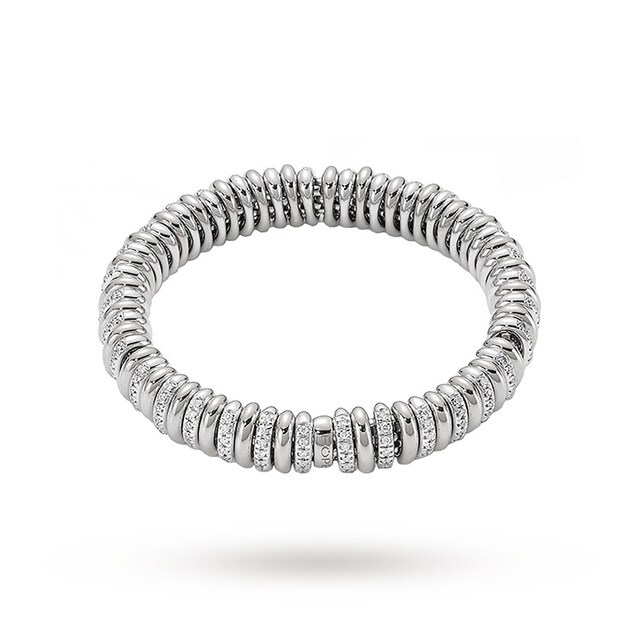 FOPE 18ct White Gold Flex'It Vendome Multi Rondel Bracelet