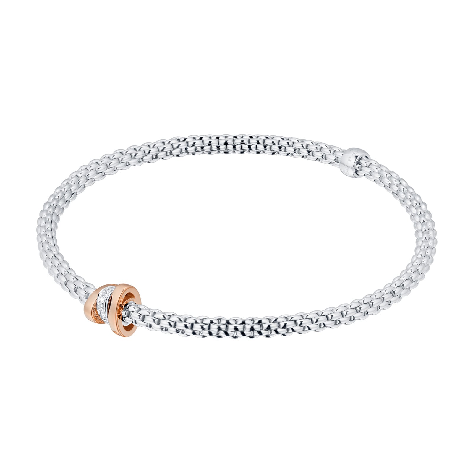 18ct White Gold Flex'it Prima 0.10cttw Diamond Bracelet