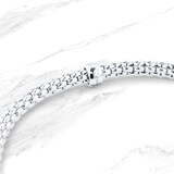 FOPE 18ct White Gold Pave Flex'it Prima 0.31cttw Diamond Bracelet