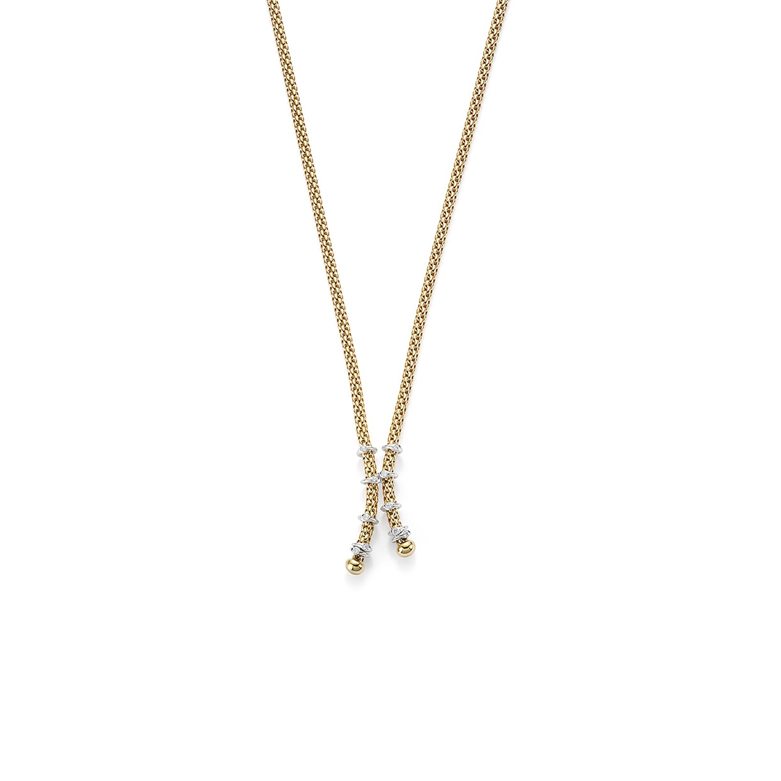 FOPE Prima Necklace Flex'it 18ct Yellow Gold Mesh Chain