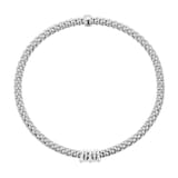 FOPE 18ct White Gold Flex'it Prima 0.07cttw Diamond Bracelet