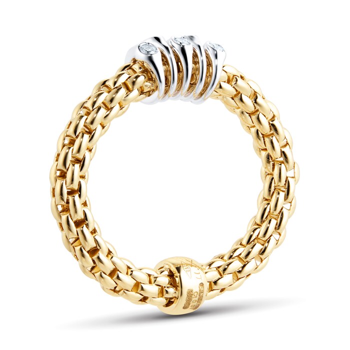 Fope 18ct Yellow Gold Flex'it Prima Ring