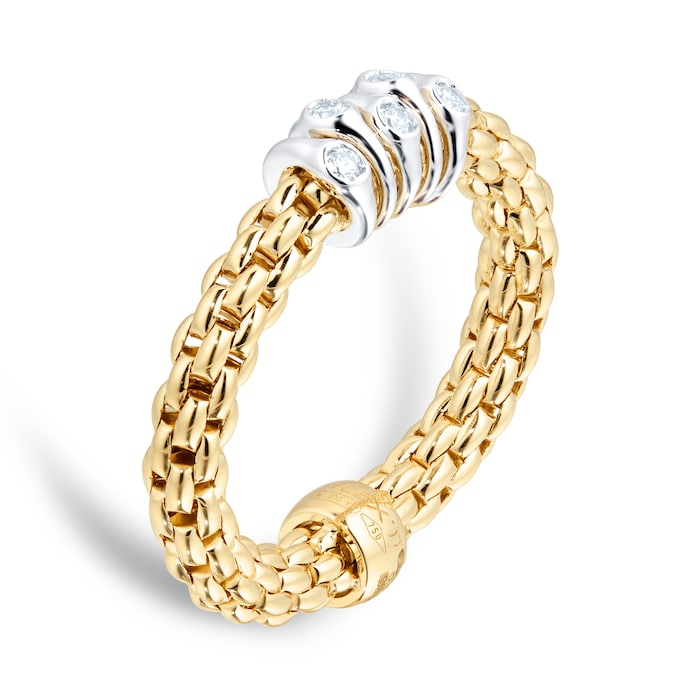 Fope 18ct Yellow Gold Flex'it Prima Ring