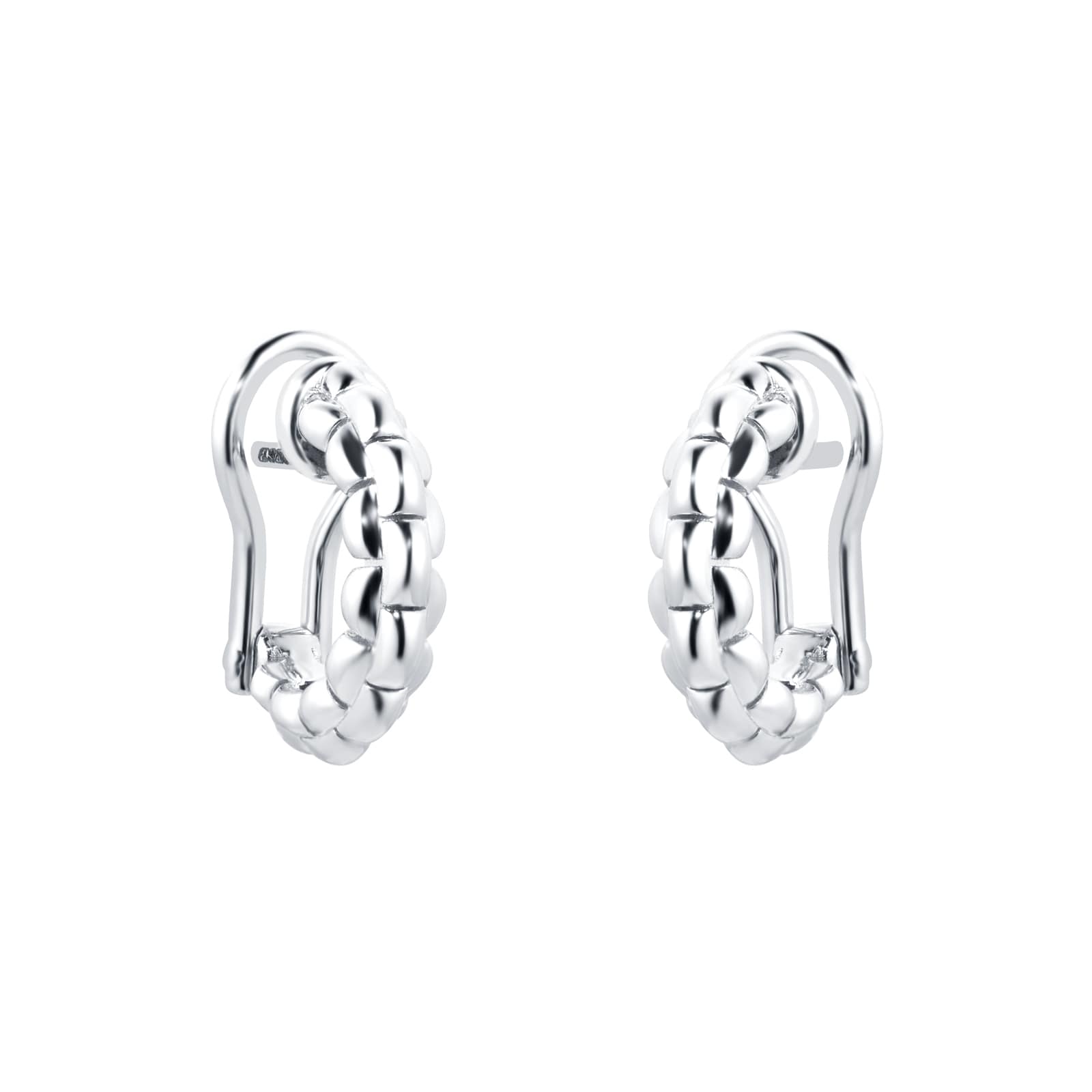 18ct White Gold Eka Tiny Small Hoop Earrings