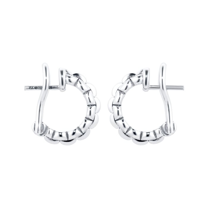 FOPE 18ct White Gold Eka Tiny Small Hoop Earrings