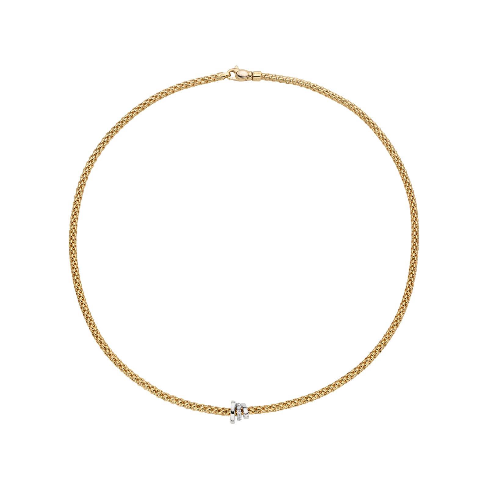 FOPE 18ct Yellow Gold Flex'it Prima 0.10cttw Diamond Necklace FOPE 18ct Yellow Gold Flex'it Prima 0.10cttw Diamond Necklace
