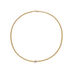 37250455 - 18ct Yellow Gold Flex'it Prima 0.10cttw Diamond Necklace