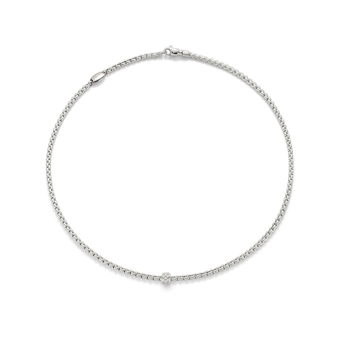 FOPE 18ct White Gold Pave Eka Chain