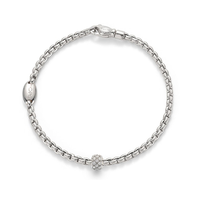 FOPE 18ct White Gold Eka Pave Bracelet