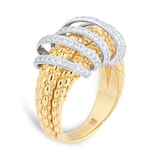 Fope 18ct Yellow & White Gold Flex'it Solo Ring - Ring Size N