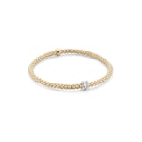 FOPE Flex'it Yellow Gold Diamond Prima Bracelet- Size Medium