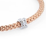 FOPE Flex'it Rose Gold Diamond Prima Bracelet- Size Medium