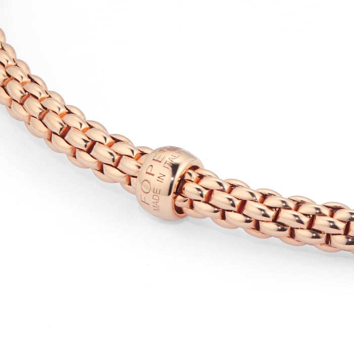 FOPE Flex'it Rose Gold Diamond Prima Bracelet- Size Medium