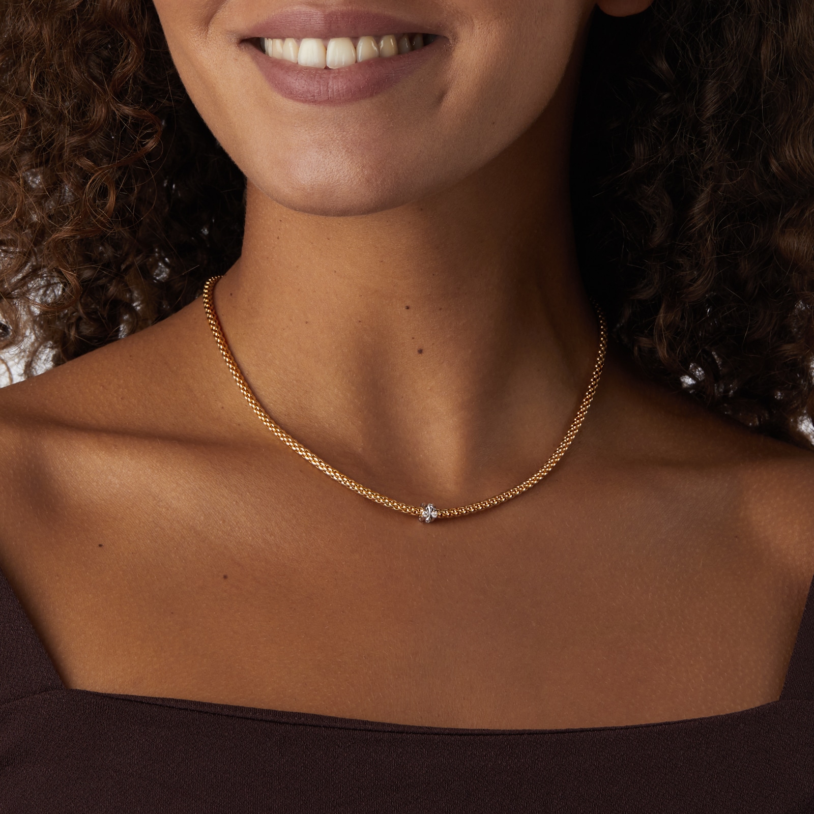 FOPE Flex'it Prima Yellow Gold Diamond Necklace FOPE Flex'it Prima Yellow Gold Diamond Necklace