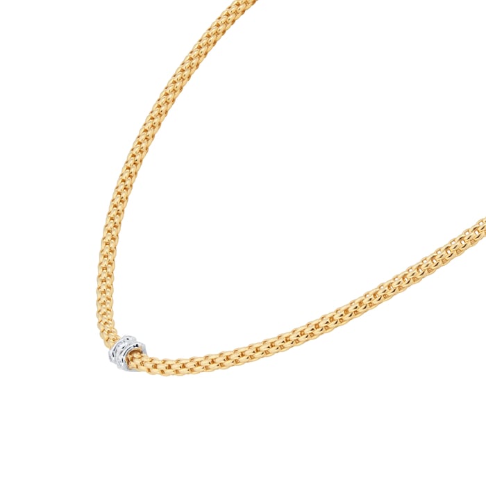 FOPE Flex'it Prima Yellow Gold Diamond Necklace