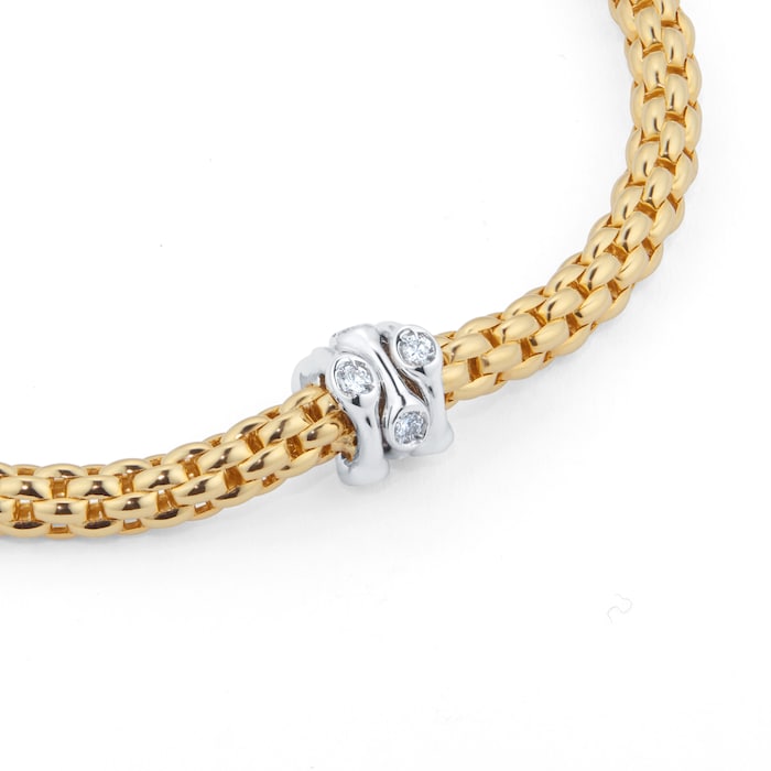 FOPE Flex'it Prima Yellow Gold Diamond Necklace