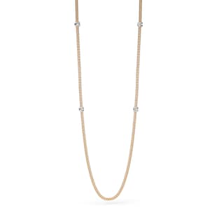 FOPE Flex'it Prima Yellow Gold Diamond Long Necklace