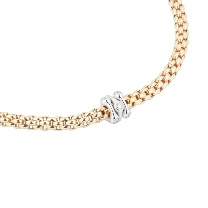 FOPE Flex'it Prima Yellow Gold Diamond Long Necklace