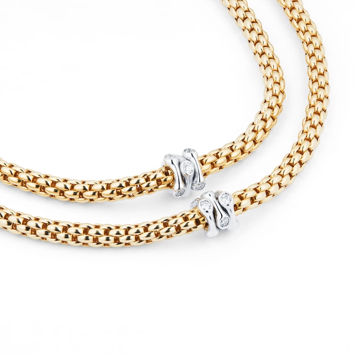 FOPE Flex'it Prima Yellow Gold Diamond Long Necklace 74108C4_BB_G_BBB_080