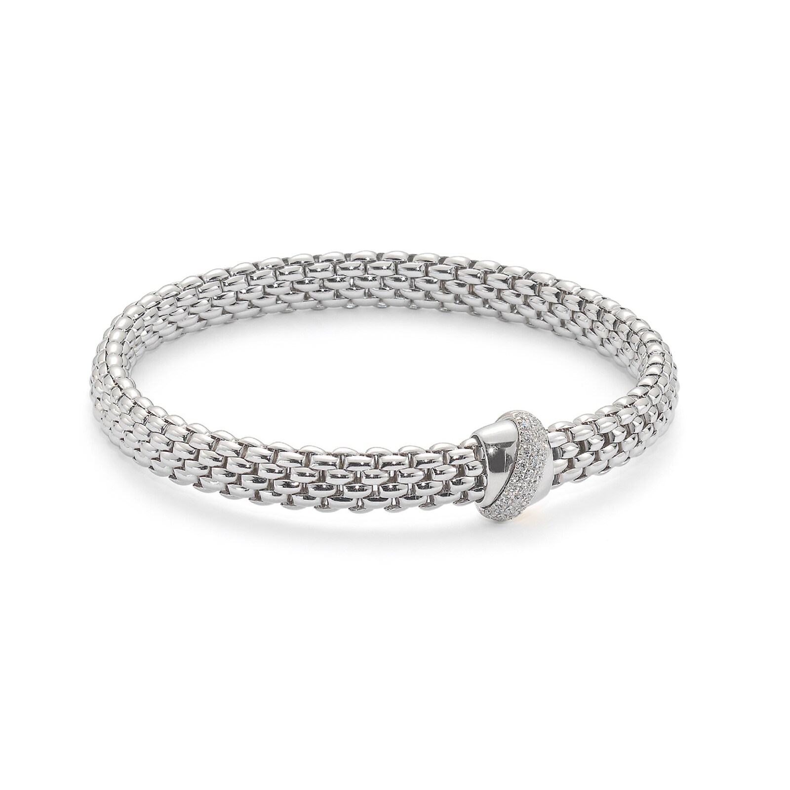 FOPE Flex'it Vendome White Gold Diamond Bracelet - Size Medium
