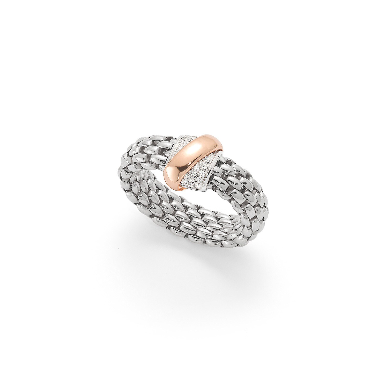 FOPE Flex'it Vendome White Gold Diamond - Ring Size Medium