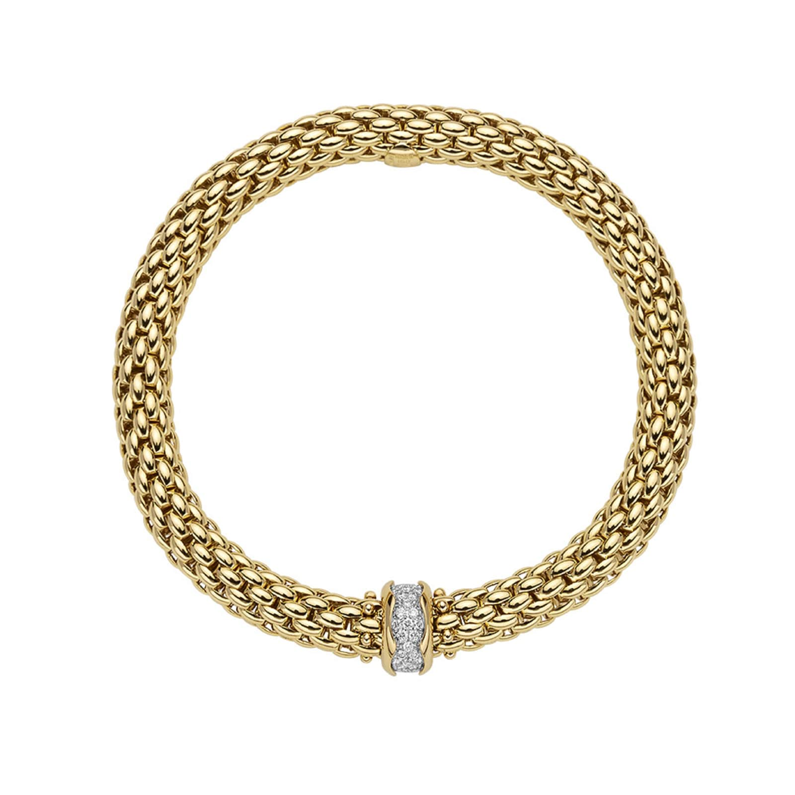 18ct Yellow Gold Love Nest Flex'it 0.33ct Diamond Bracelet