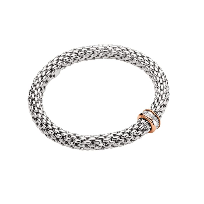 FOPE 18ct Rose Gold Love Nest Flex'it 0.33ct Diamond Bracelet