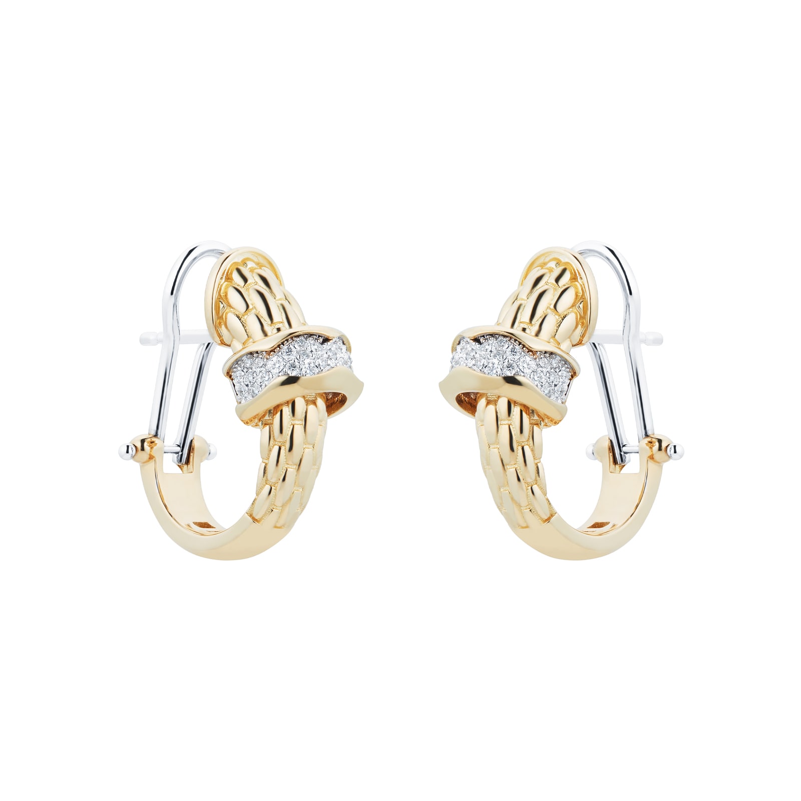 FOPE 18ct Yellow Gold Love Nest 0.33cttw Diamond Earrings