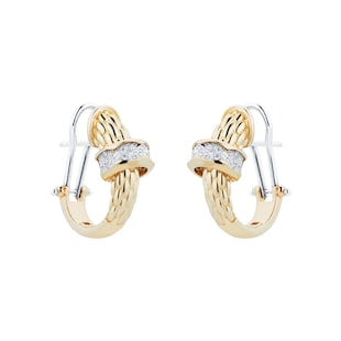 FOPE 18ct Yellow Gold Love Nest 0.33cttw Diamond Earrings