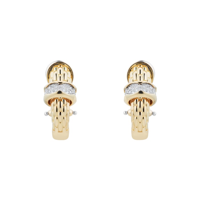 FOPE 18ct Yellow Gold Love Nest 0.33cttw Diamond Earrings