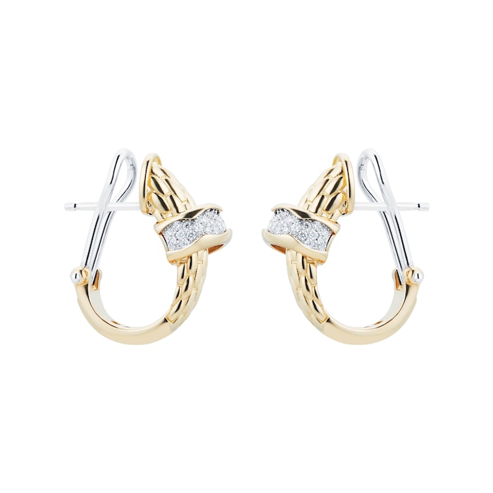 FOPE 18ct Yellow Gold Love Nest 0.33cttw Diamond Earrings