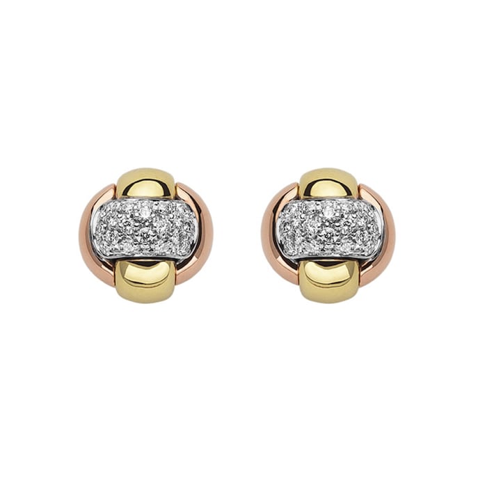 FOPE 18ct Gold Eka Tiny Diamond Stud Earrings