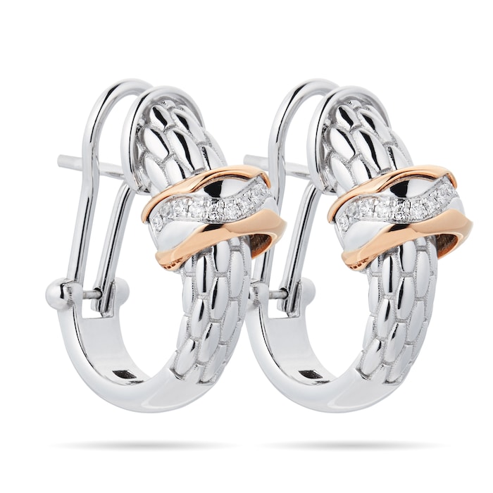 FOPE 18ct Rose Gold Love Nest Diamond Earrings