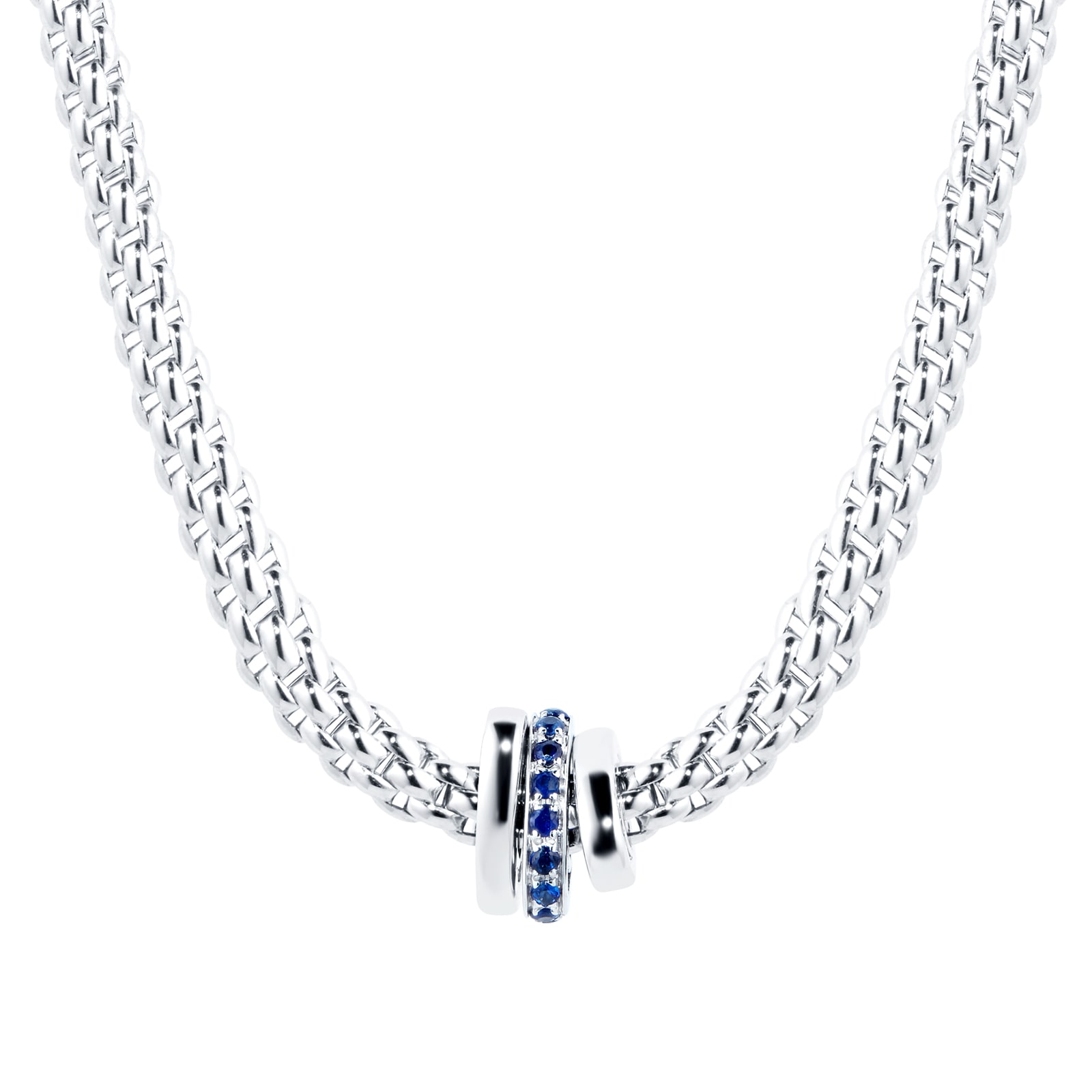 FOPE EXCLUSIVE Flex'it Prima White Gold Sapphire & Diamond Necklace FOPE EXCLUSIVE Flex'it Prima White Gold Sapphire & Diamond Necklace