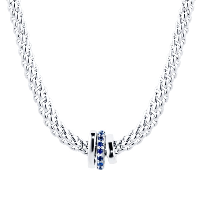 FOPE EXCLUSIVE Flex'it Prima White Gold Sapphire & Diamond Necklace