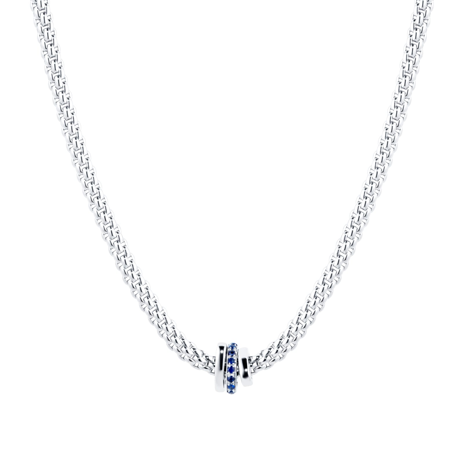 FOPE EXCLUSIVE Flex'it Prima White Gold Sapphire & Diamond Necklace FOPE EXCLUSIVE Flex'it Prima White Gold Sapphire & Diamond Necklace