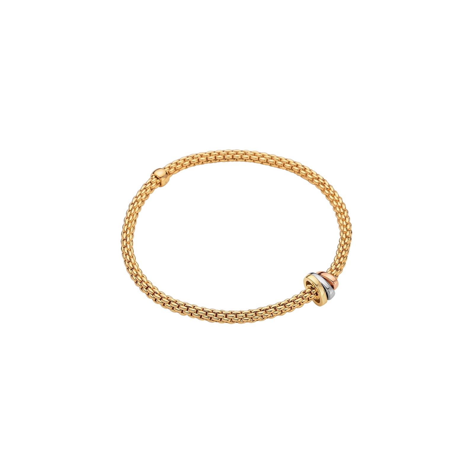 FOPE 18ct Tri Gold Prima Flex'it Bracelet