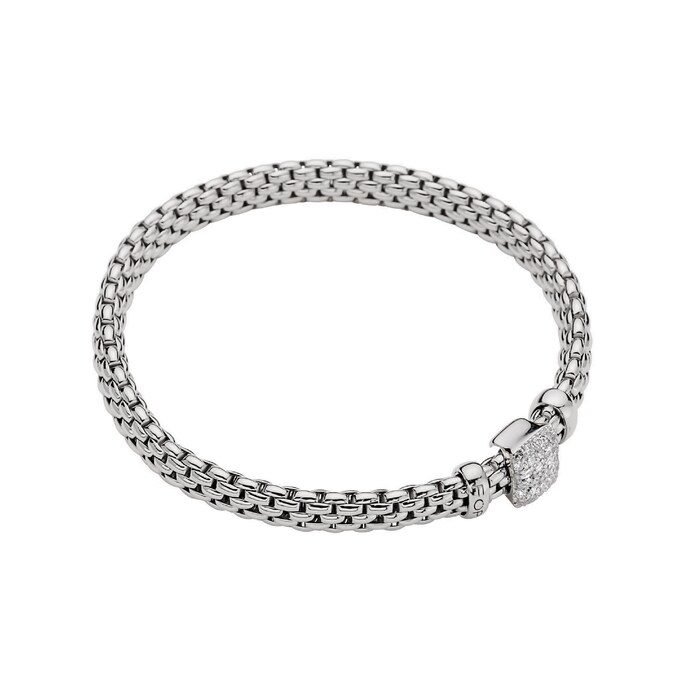 Fope 18k White Gold 0.41cttw Diamond Vendome Bracelet - Size Medium