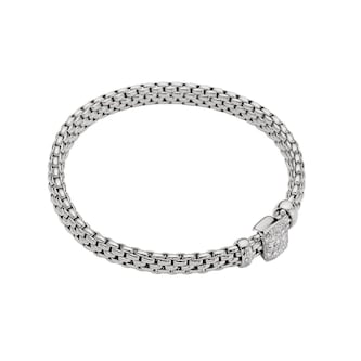 Fope 18k White Gold 0.41cttw Diamond Vendome Bracelet - Size Medium Fope 18k White Gold 0.41cttw Diamond Vendome Bracelet - Size Medium