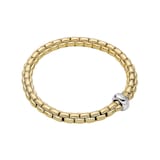 Fope 18k Yellow Gold 0.13cttw Diamond EKA Bracelet - Size Small