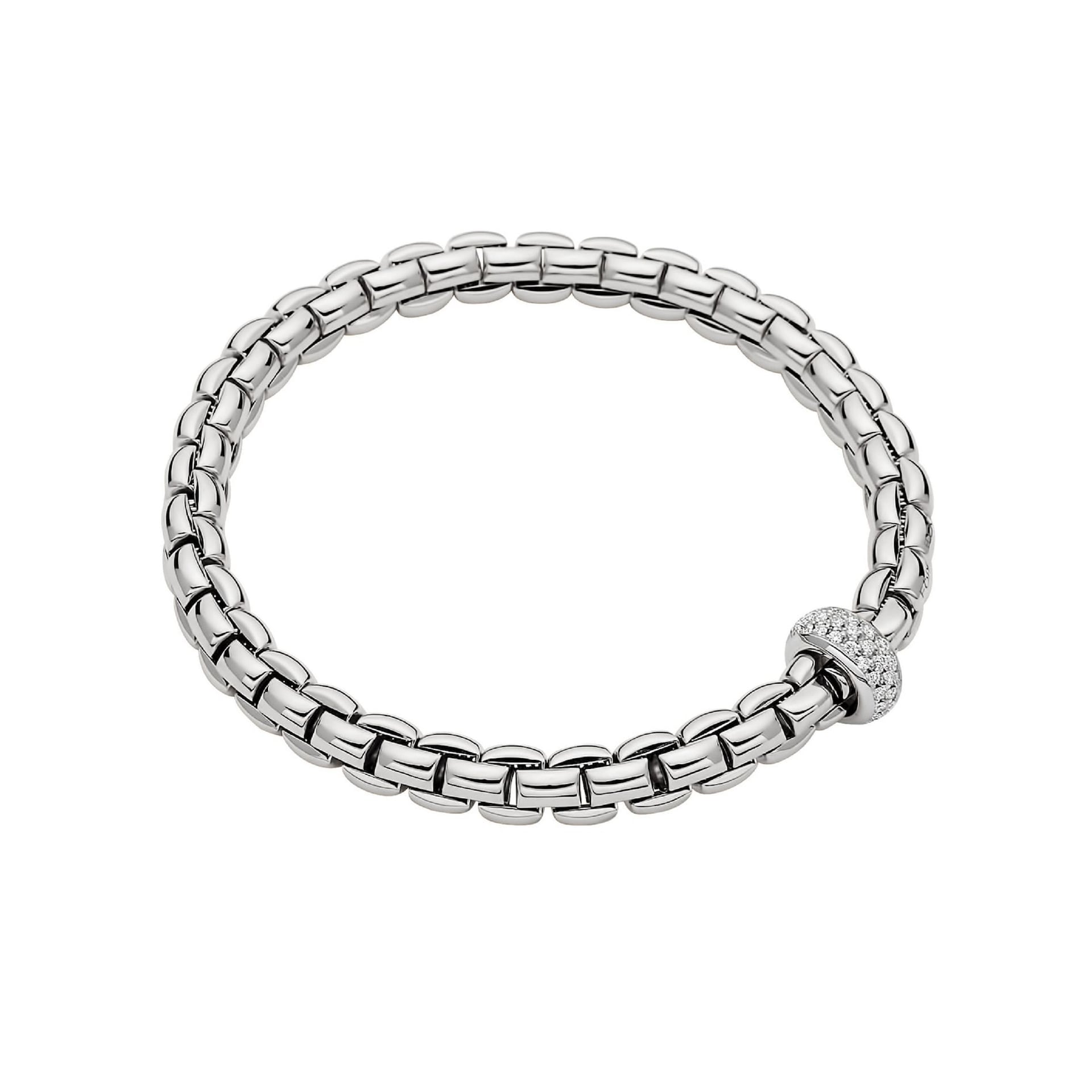 Fope 18k White Gold 0.40cttw Diamond EKA Bracelet - Size Medium Fope 18k White Gold 0.40cttw Diamond EKA Bracelet - Size Medium