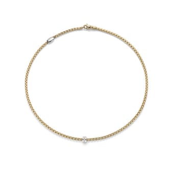 Fope 18k Yellow Gold 0.19cttw Diamond EKA Tiny Necklace 32" Fope 18k Yellow Gold 0.19cttw Diamond EKA Tiny Necklace 32"
