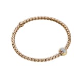 Fope 18k Rose Gold 0.25cttw Diamond EKA Tiny Bracelet - Size Medium