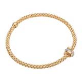 Fope 18k Yellow Gold 0.10cttw Diamond Prima Bracelet - Size Medium