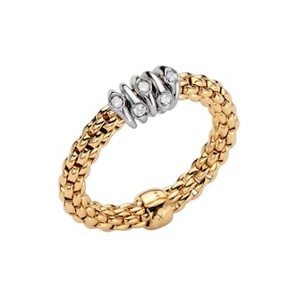 Fope 18k Yellow Gold 0.07cttw Diamond Prima Ring - Size Medium Fope 18k Yellow Gold 0.07cttw Diamond Prima Ring - Size Medium