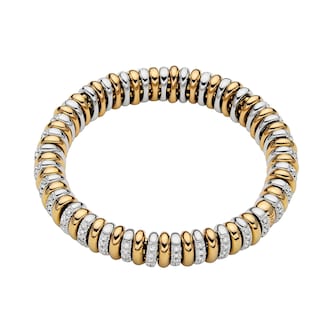 Fope 18k Yellow and White Gold 1.66cttw Diamond Vendome Bracelet - Size Medium Fope 18k Yellow and White Gold 1.66cttw Diamond Vendome Bracelet - Size Medium