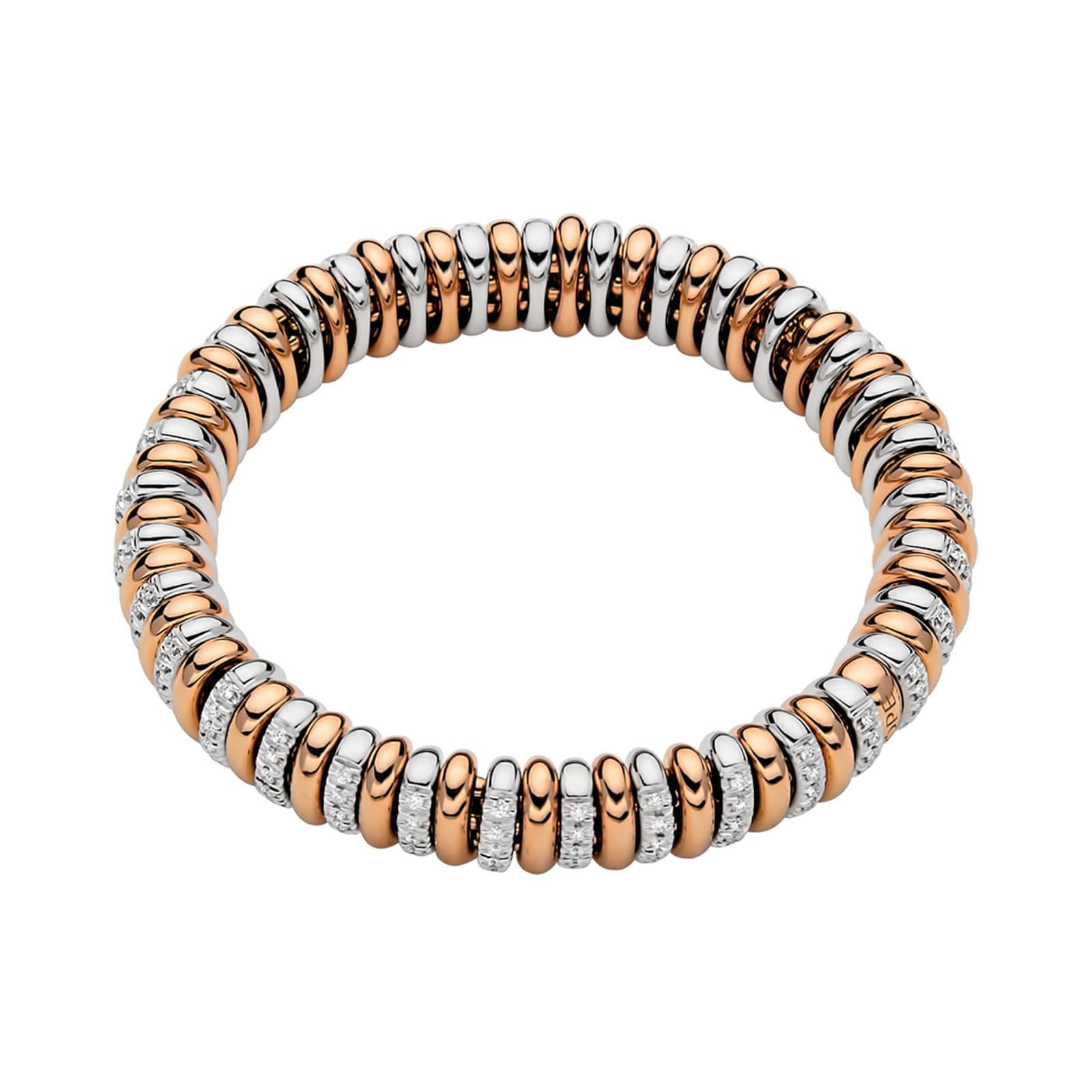Fope 18k Rose Gold 1.66cttw Diamond Vendome Bracelet - Size Medium Fope 18k Rose Gold 1.66cttw Diamond Vendome Bracelet - Size Medium