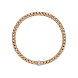 FOPE 18ct Rose & White Gold Flex'it Vendome 0.10cttw Diamond Bracelet