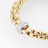 FOPE 18ct Yellow & White Gold Flex'it 0.58cttw Diamond Bracelet