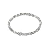 FOPE 18ct White Gold Flex'it Solo 0.10cttw Diamond Bracelet